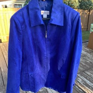 Royal Blue faux suede Jacket